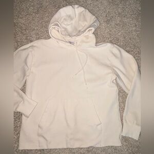 Athleta hooded sweat shirt ivory color. worn once Very soft.
